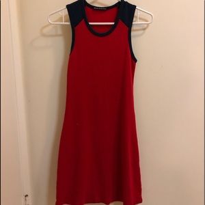 cute red and blue dress